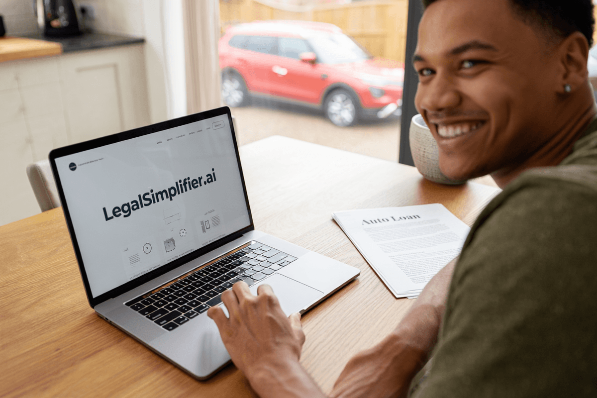 Person using LegalSimplifier.ai