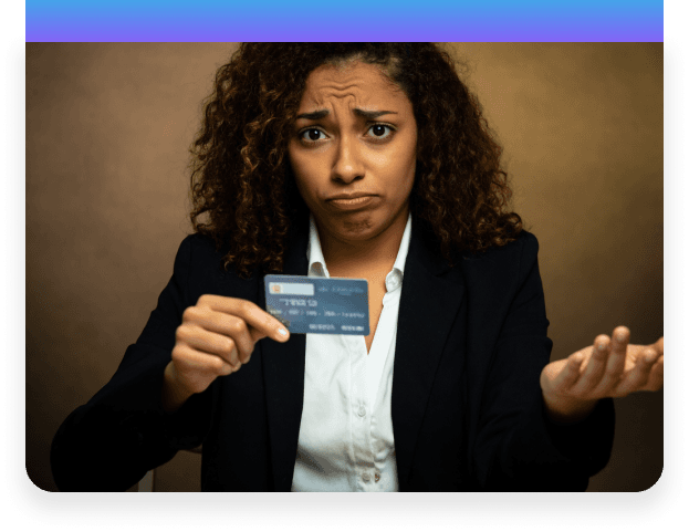 Person confused by credit card agreement