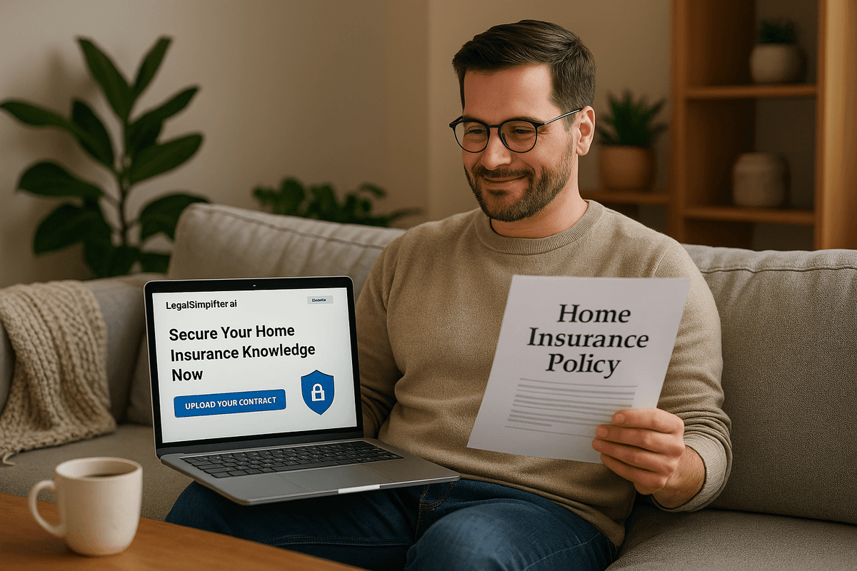 Person happy with simplified home insurance policy