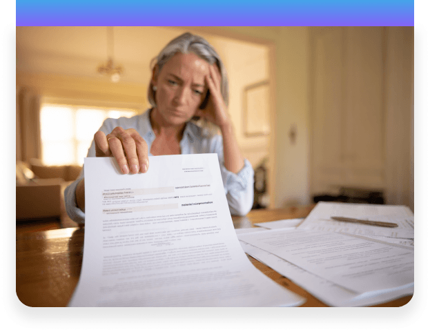 Person confused by insurance policy