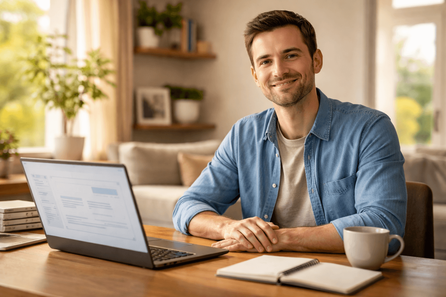 Person happy after simplifying a will