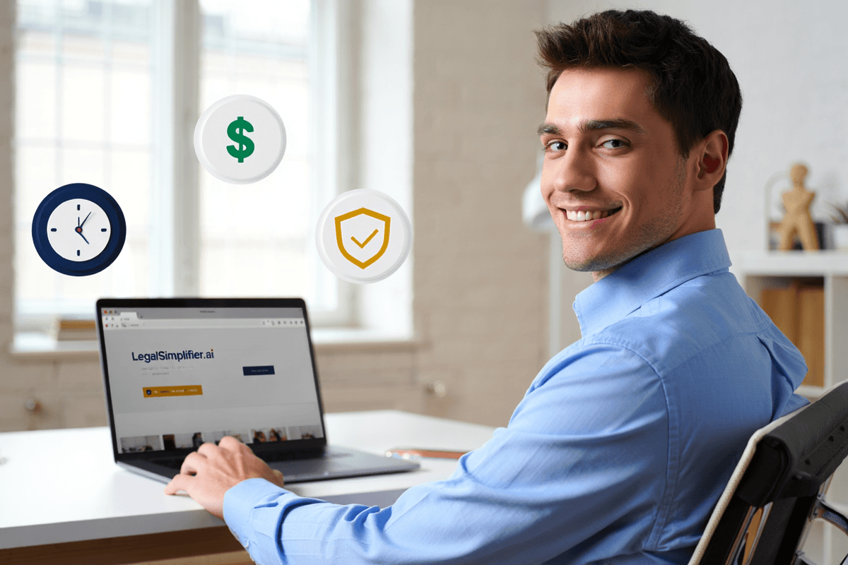 Person using LegalSimplifier.ai
