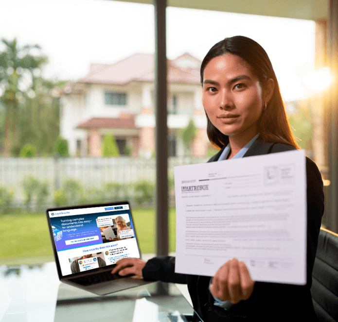Person happy with simplified mortgage agreement