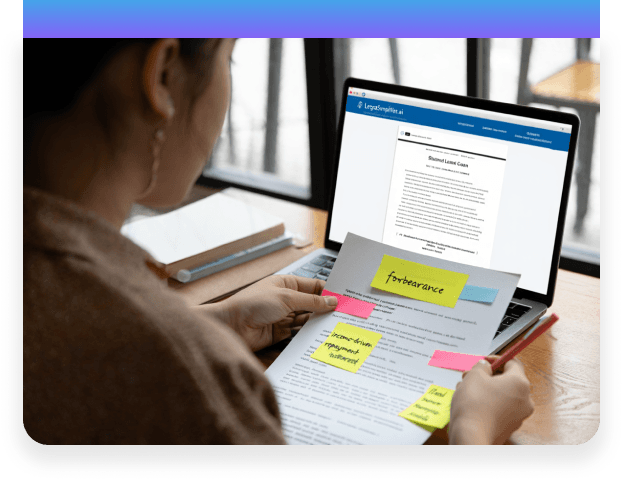 Person confused by student loan agreement